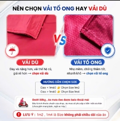 ÁO MƯA BÍT KÍN NGƯỜI CHẤT VẢI DÙ TỔ ONG MỀM NHẸ