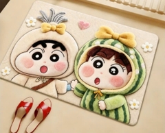 Thảm Chân Hoạt Hình Crayon Shin
