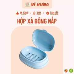 Hộp đựng xà bông cục Nhựa Vĩ Hưng màu xinh xẻo tiện lợi cho phòng tắm