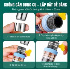 Đầu lọc nước gắn vòi 6 lớp