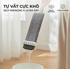 CÂY LAU NHÀ TỰ VẮT THÔNG MINH KÈM 3 BÔNG