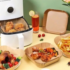 Set 50 Miếng Giấy Lót Nồi Chiên Không Dầu, Lò Vi Sóng( Khay Nhựa)