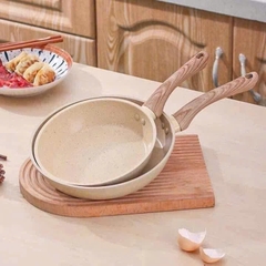 CHẢO SÂU LÒNG ĐÁY TỪ VÂN ĐÁ XUẤT NHẬT SIZE 28CM