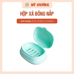 Hộp đựng xà bông cục Nhựa Vĩ Hưng màu xinh xẻo tiện lợi cho phòng tắm