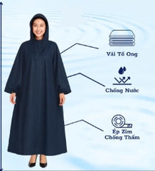 Áo Mưa Cánh Dơi Che Phủ Toàn Thân Vải Polyester Vân Tổ Ong