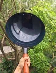 Chảo thép tay cán gỗ SIZE 36CM