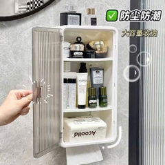 Hộp đựng đồ nhà tắm 3 tầng đa năng, Hộp Chứa Giấy Chia Ngăn Dán Tường Thích Hợp Cho Không Gian Nhỏ
