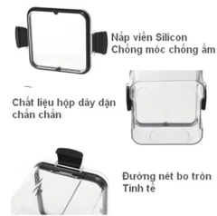 Hộp Nhựa Đựng Ngũ Cốc , Thực Phẩm Khô Cao Cấp Chống Ẩm 1300ml