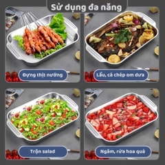 Đĩa Inox Nướng Cá Om Cá