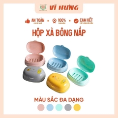 Hộp đựng xà bông cục Nhựa Vĩ Hưng màu xinh xẻo tiện lợi cho phòng tắm