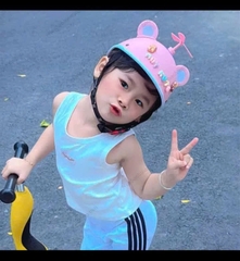 NÓN BẢO HIỂM CÁ HEO CHO BÉ KÈM PHỤ KIỆN CUTE