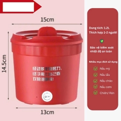 Nồi Lẩu Điện Mini Đa Năng - Ca Nấu Mì Ăn Liền, Cốc Ăn Lẩu Cô Đơn