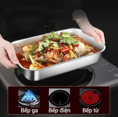 Đĩa Inox Nướng Cá Om Cá