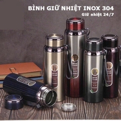 Bình giữ nhiệt 1000ml Inox 316 cao cấp - Bình giữ nhiệt nóng lạnh có lọc trà tiện lợi