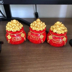 SET 3 Hũ Đựng Muối Gạo Chữ Phúc ,Lộc ,Thọ Trang Trí Ban Tho Than Tai Tho Địa