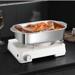 Đĩa Inox Nướng Cá Om Cá