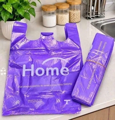 SET 50 TÚI ĐỰNG RÁC TÍM CÓ QUAI XÁCH