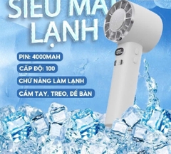 Quạt Cầm Tay Mini Cao Cấp Có Sò Lạnh – Gió Mạnh, Làm Mát Nhanh