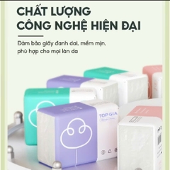Bịch 10 gói giấy lụa bỏ túi 3 màu Topgia 300 tờ