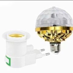 ĐÈN LED SẮC MÀU NHÁY CHỚP 7 MÀU TỰ XOAY 360 ĐỘ