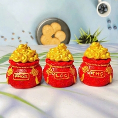 SET 3 Hũ Đựng Muối Gạo Chữ Phúc ,Lộc ,Thọ Trang Trí Ban Tho Than Tai Tho Địa