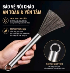 Bàn Chải Cọ Chén Bát Inox 304