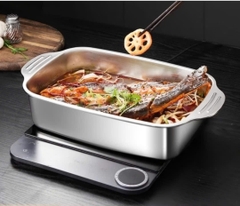 Đĩa Inox Nướng Cá Om Cá