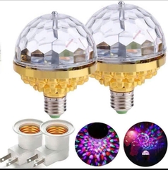 ĐÈN LED SẮC MÀU NHÁY CHỚP 7 MÀU TỰ XOAY 360 ĐỘ