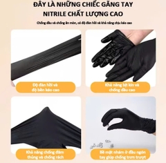 👉☘️☘️HỘP 100 cái găng tay cao su màu đen