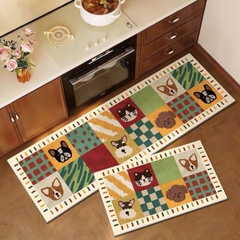 SET 2 THẢM BẾP HỌA TIẾT THÚ