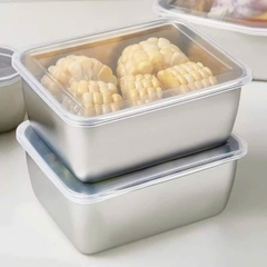 SET 5 Hộp Inox Vuông Size Nhỏ Đựng Thực Phẩm Có Nắp Đậy