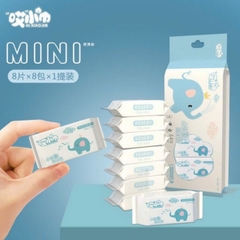 SET 8 GÓI KHĂN ƯỚT MINI TIỆN DỤNG HÌNH SIÊU DỄ THƯƠNG