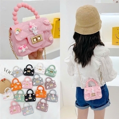 Túi Ngọc Trai Mini Trẻ Em, Túi Đeo Chéo Kèm Sticker