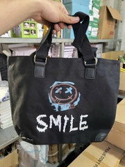 TÚI QUAI XÁCH VẢI CANVAS ĐỰNG ĐỒ SMILE