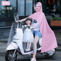 Áo Mưa Đi Xe Máy Trong Suốt Cao Cấp Cho Mẹ Và Bé