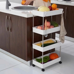 KỆ ĐỂ ĐỒ 4 TẦNG CÓ BÁNH XE ĐA NĂNG