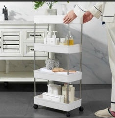 KỆ ĐỂ ĐỒ 4 TẦNG CÓ BÁNH XE ĐA NĂNG