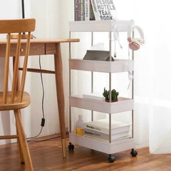 KỆ ĐỂ ĐỒ 4 TẦNG CÓ BÁNH XE ĐA NĂNG