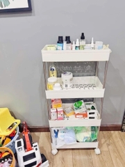 KỆ ĐỂ ĐỒ 4 TẦNG CÓ BÁNH XE ĐA NĂNG