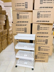 KỆ ĐỂ ĐỒ 4 TẦNG CÓ BÁNH XE ĐA NĂNG