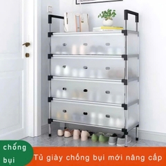 KỆ ĐỂ GIẦY, DÉP 5 TẦNG INOX CHỐNG BỤI CAO CẤP