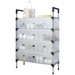 KỆ ĐỂ GIẦY, DÉP 5 TẦNG INOX CHỐNG BỤI CAO CẤP