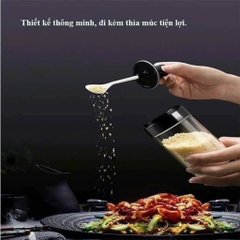 SEt 4 Lọ Đựng Gia Vị Kèm Muỗng Cực Xịn