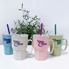 Ly Quai Ống Hút 550ml TLT True Love, Happy day..