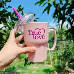 Ly Quai Ống Hút 550ml TLT True Love, Happy day..