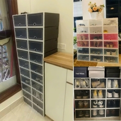 SET 5 HỘP ĐỰNG GIÀY DÉP NHỰA CỨNG TRONG SUỐT