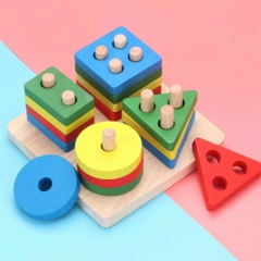 COMBO 6 MÓN ĐỒ CHƠI GỖ MONTESSORI
