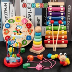 COMBO 6 MÓN ĐỒ CHƠI GỖ MONTESSORI