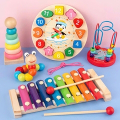 COMBO 6 MÓN ĐỒ CHƠI GỖ MONTESSORI