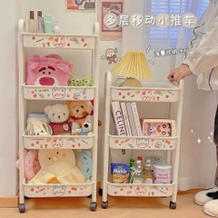 KỆ ĐẨY SPA 4 TẦNG CAO CẤP kèm STicker